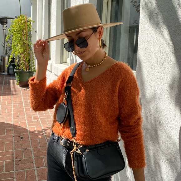 Melissa Cordobés  Vegan Suede  wide Brim Hat - Picture 4 of 10